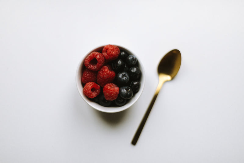 fruit in a cup with spoon - Image of Health & Fitness, Healthy eating