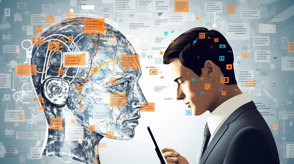 The featured image for this article should be a graphic of a robot or AI language model analyzing te