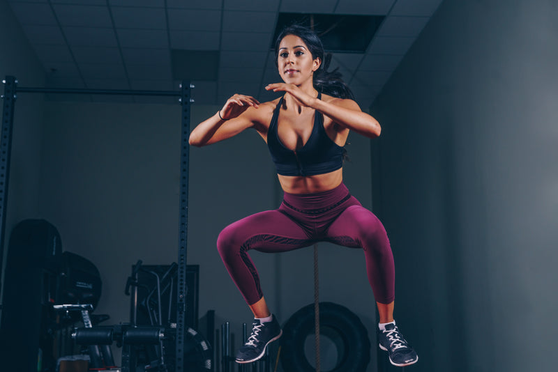 woman jumping workout - Image of Fitness, workout