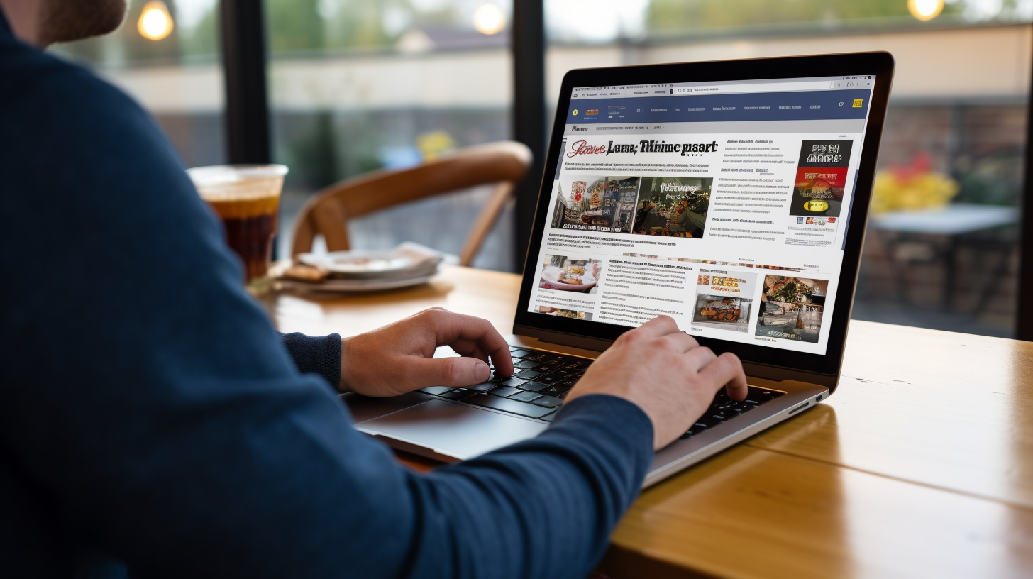 A person using Article Fiesta on their laptop