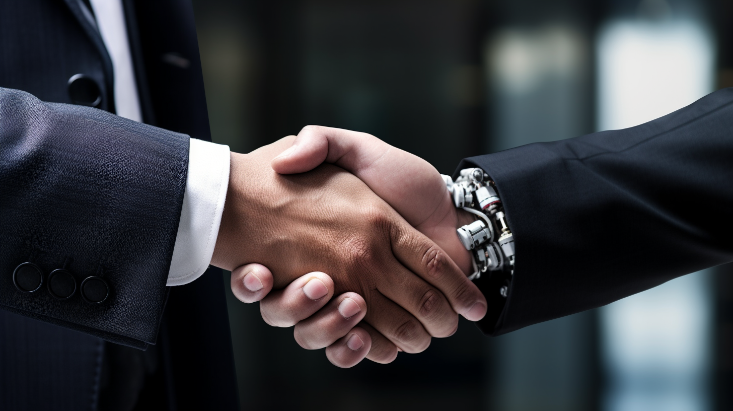 Two people shaking hands