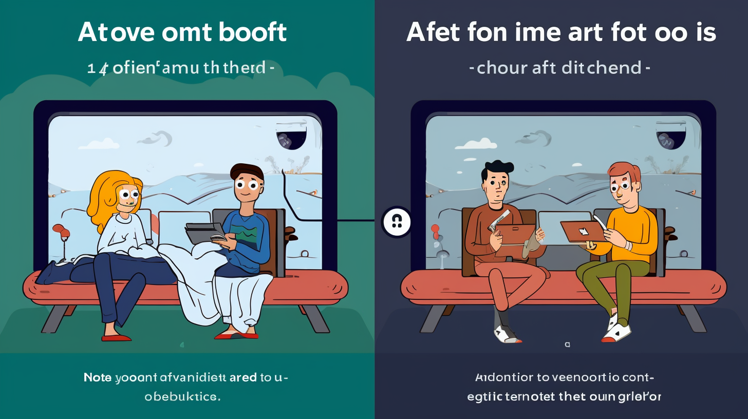 A before-and-after comparison of a piece of content created with and without Copy.ai