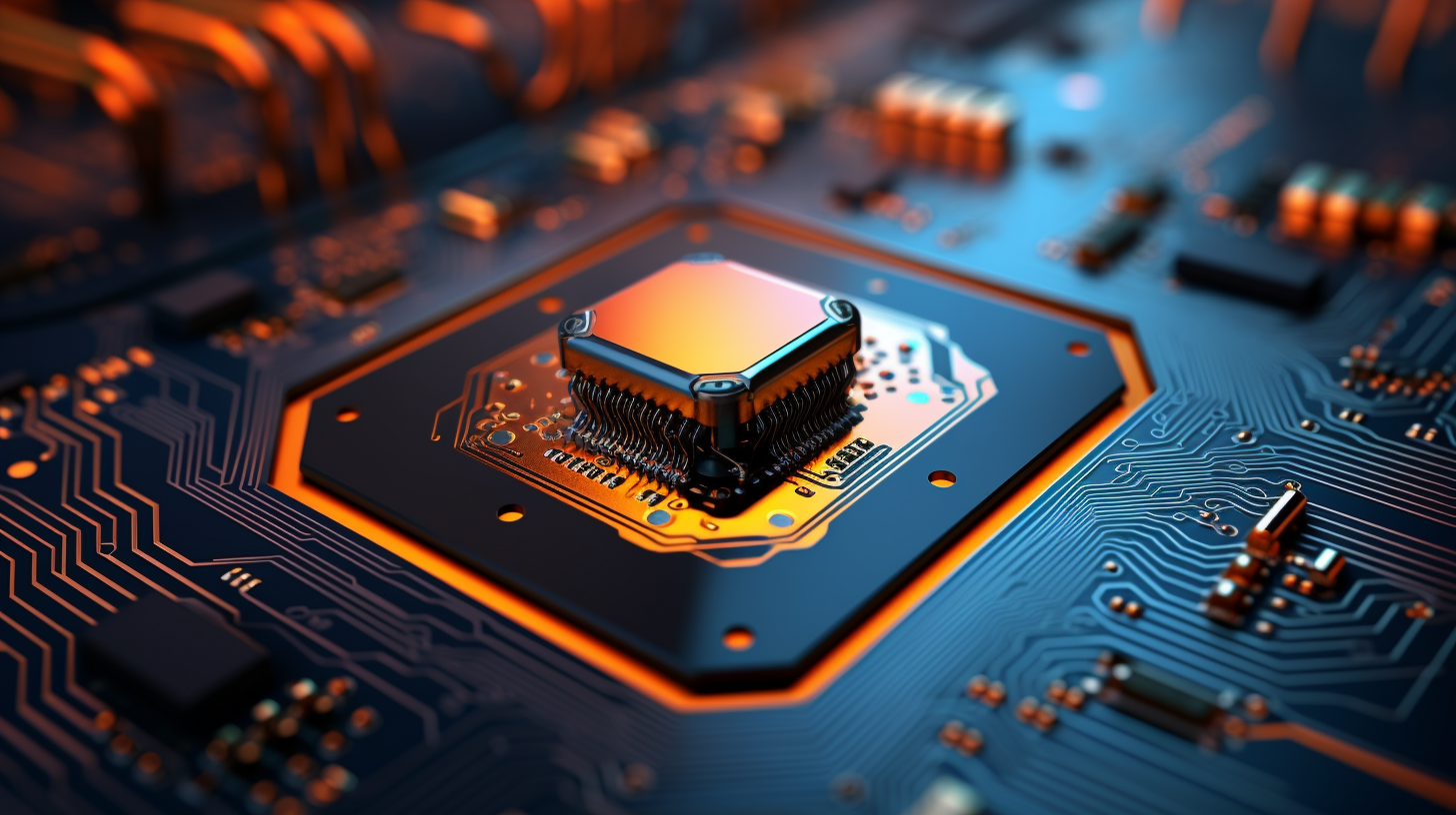 An image of a robot or a computer chip