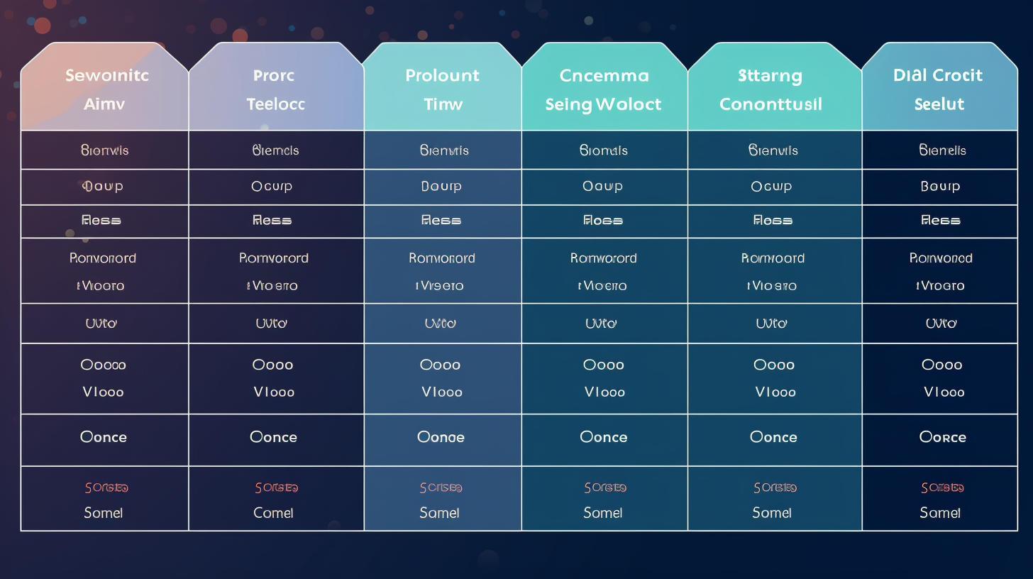 A table comparing the features of different AI writing tools