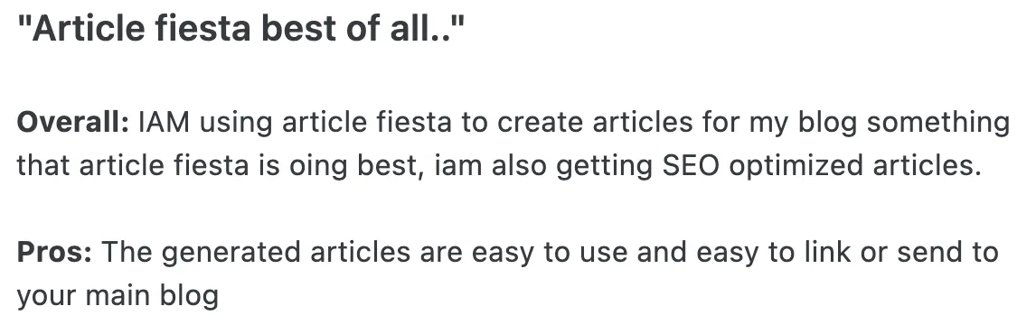 Article Fiesta, the AI content writer testimonial -45 - EjqV9Ib.png