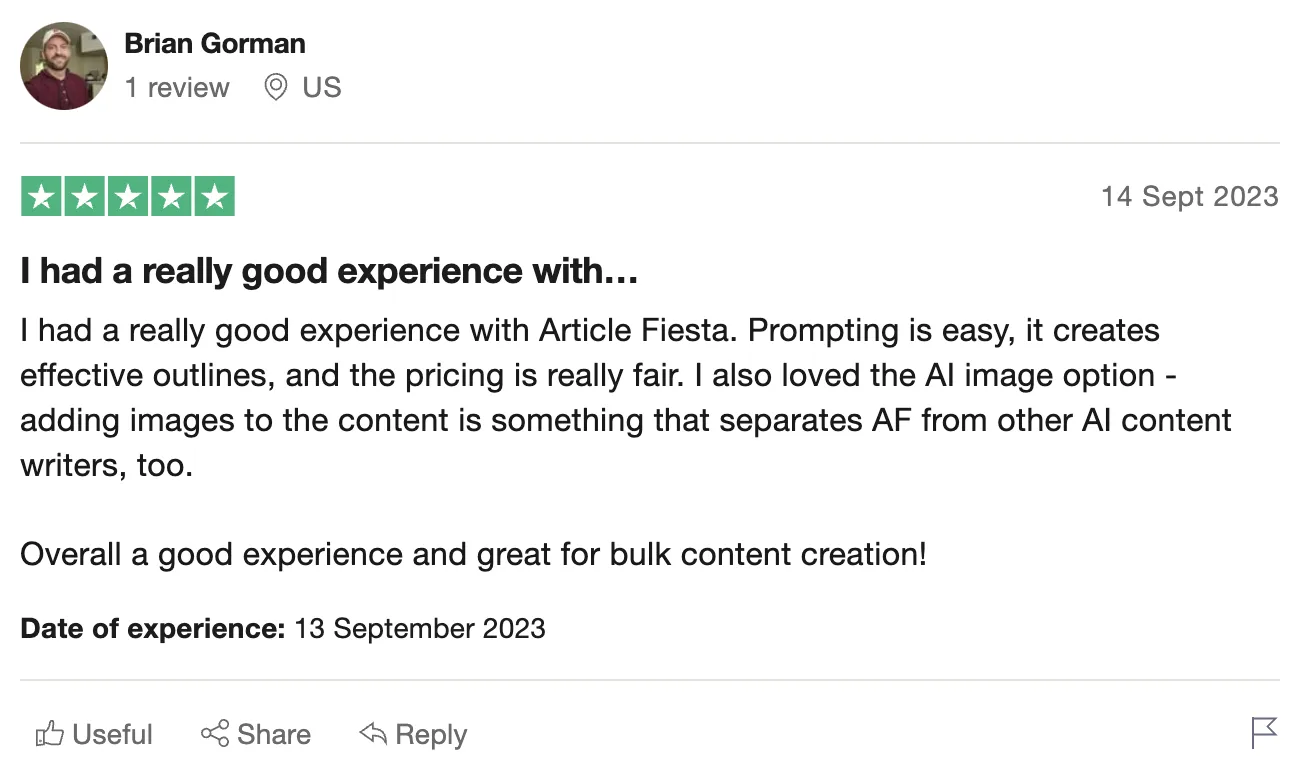 Article Fiesta, the AI content writer testimonial -9 - 8pkYe4r.png